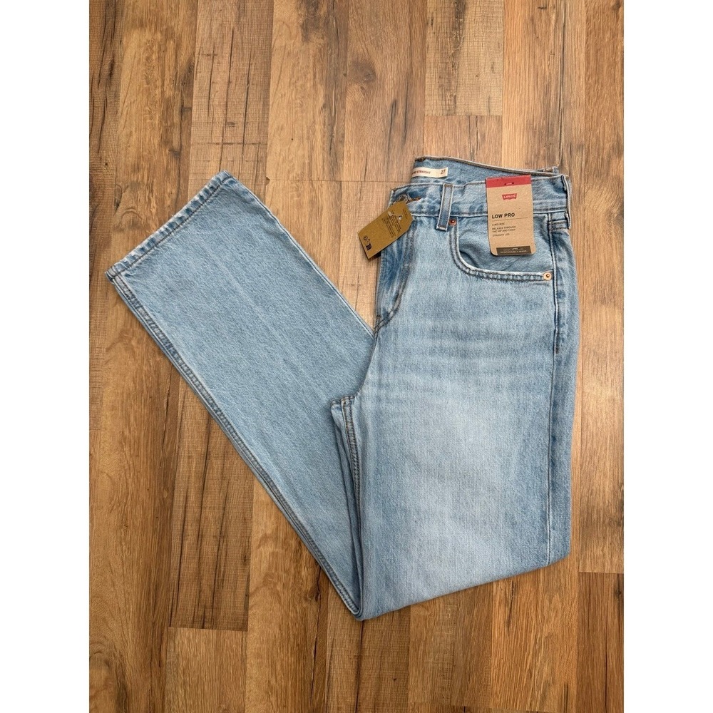 Levi's Low Pro Straight Jeans Women's Size 27 Light Wash Mid Rise Relaxed Straig - Picture 2 of 11